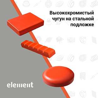 Новинки Element: высокохромистый чугун на стальной подложке